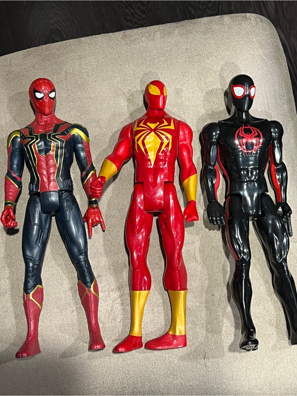 Marvel titans 12” Spider-Man Action Figures Lot Iron spider, Miles Morales